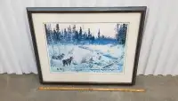 Morning Solitude moose forest frame sign LE print Peter Potapoff