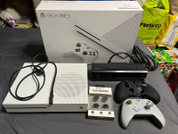 XBOX ONE S BUNDLE W/BOX-CONTROLLER/28 GAMES/KINECT ECT