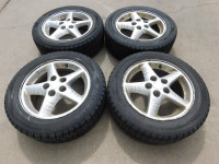 4 Dunlop Winter Tires with Alloy Rims 205/55/16 (5X115 mm)