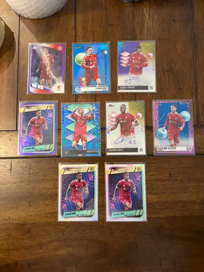 Liverpool FC Topps Chrome and Finest Auto and Numbered Lot, View more