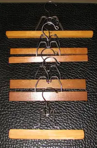 Vintage Wood Clamp-Style Pant Hanger 9"10"11"13" Mixed Lot of 6
