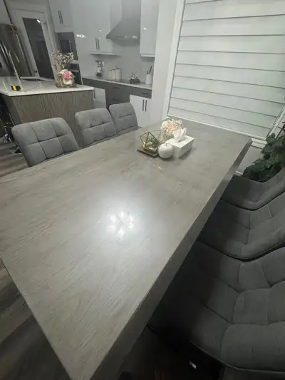 7pc Dinner Table -grey , View more