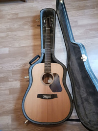 12 string Walden guitar with case..model D552 natura