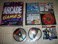 Bundle of 8 vintage Shareware and demo CDs with games