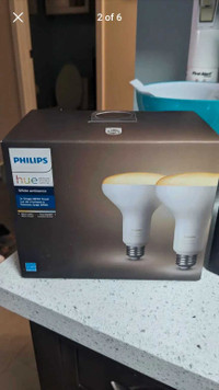Philips Hue Bridge hub& pack of 2 white ambiance Smart LED Bulbs