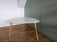 Side table coffee table 3 wooden legs with triangular 