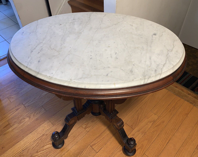 Old Victorian Marble Top Small table in Other Tables in St. Catharines