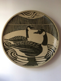 Vintage Ceramic Plate by Canadian Artist
