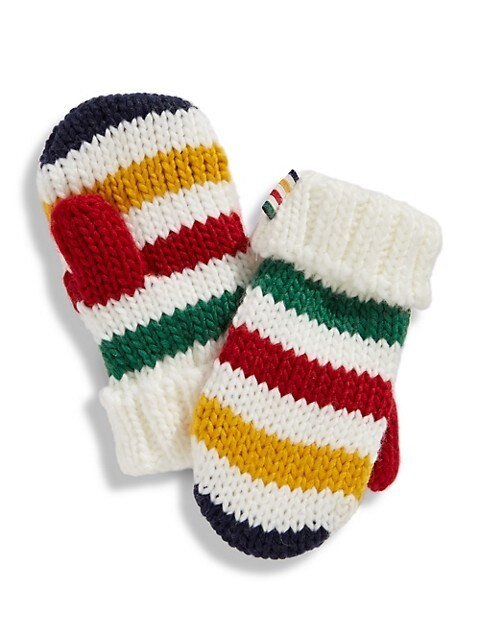 NEW - HBC Baby's Multi-striped Lined Mittens, 12 - 24 months