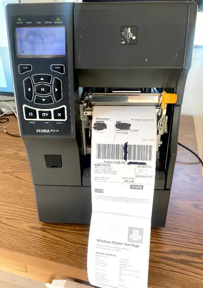 Zebra ZT410 Thermal Label barcode printer Thermal transfer or Direct thermal 300 DPI USB, Ethernet,...