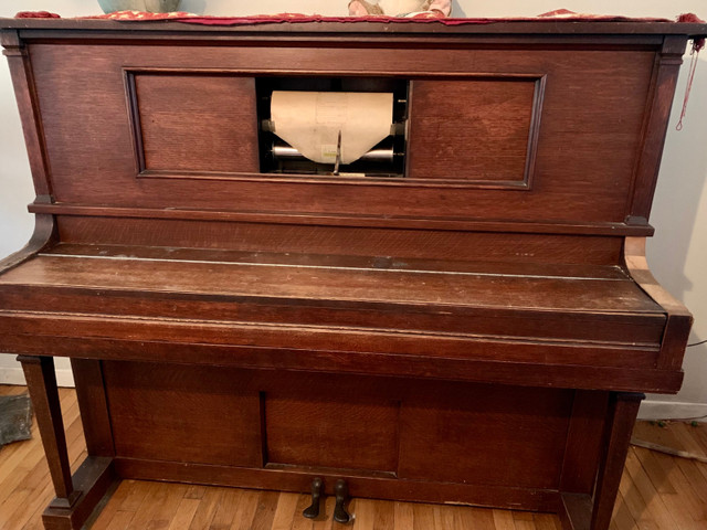 Player Piano with playing rolls  in Pianos & Keyboards in Pembroke - Image 3