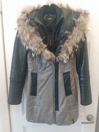Manteau d'hiver XS/TP RUDSAK à col en fourrure naturelle