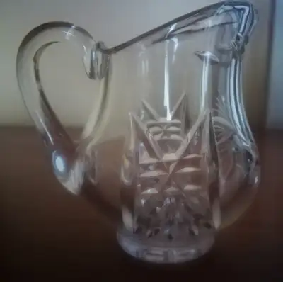 Crémier et sucrier en cristal de Bohème - années 1950, View more