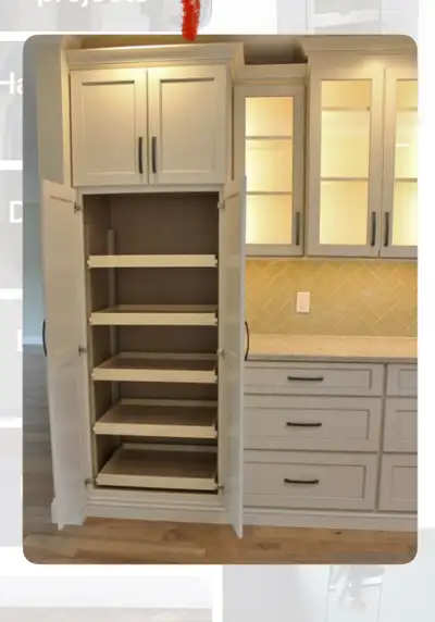 This new cabinet and counter combination is ready to enhance your kitchen or storage space! It featu...
