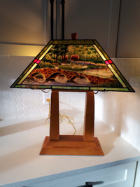 Hand Painted GOLF Stained Glass Lamp Augusta National Masters 12