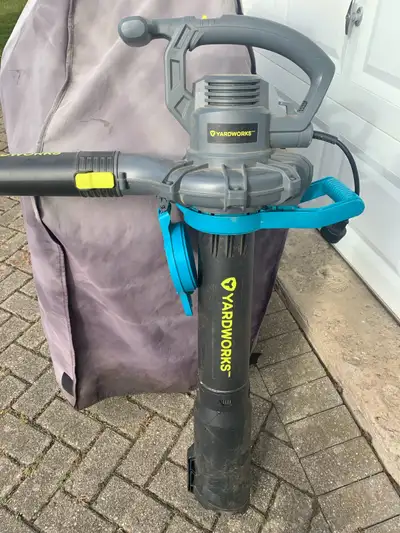 Works great. Blow, vacuum and mulch your leaves. Vacuum detaches to use as a blower alone for yard c...