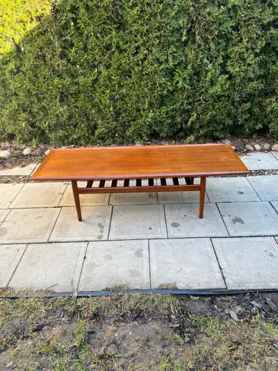 Danish Teak Surfboard Coffee Table by Grete Jalk , View more