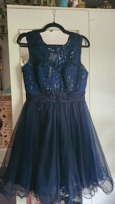 Blue graduation dress, View more