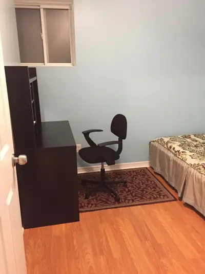 Furnished bedroom is in the basement of the quiet and tidy house. For ONE MALE Only. No parking spac...