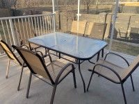 Deck table and chair