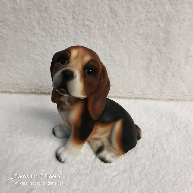 Beagle Puppy Vintage Japanese Porcelain Figure in Arts & Collectibles in Calgary