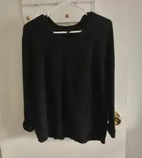 Black Cotton Sweater - Clearance