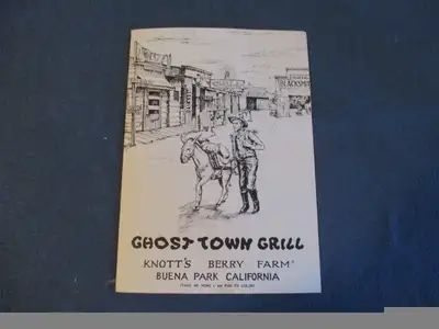 A great item for those collecting vintage restaurant menus & Knott's Berry Farm items. This is a 195...