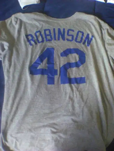 Jackie Robinson #42 Brooklyn Dodgers T-Shirt, Grey, View more