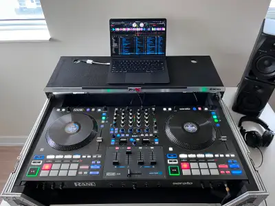 RANE FOUR | 4-Channel Stems DJ Controller + ProX Flight Case, View more