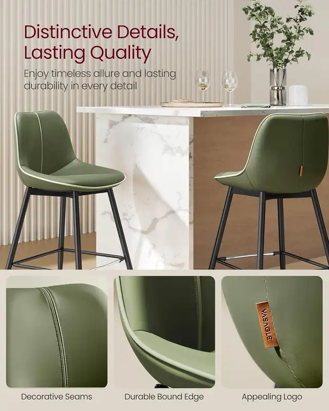 Bar Stool with Back, Ergonomic Backrest, Syntheti in Chairs & Recliners in Markham / York Region - Image 10