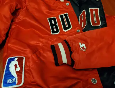 Rare vintage Starter Bulls reversible satin jacket adult SM, View more