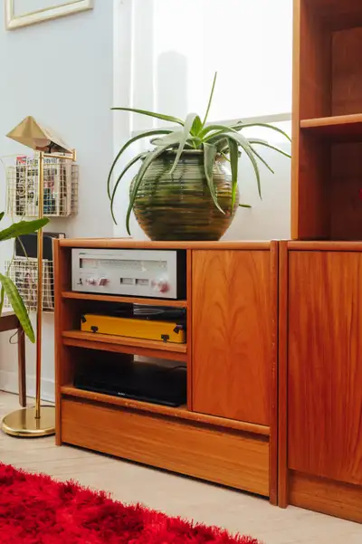 Teak MCM Vintage Record Cabinet / Media Cabinet, View more