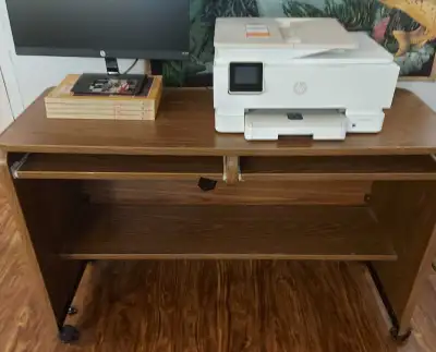 Computer Desk Solid (Heavy) with 2 pullout shelves and fixed bot, View more