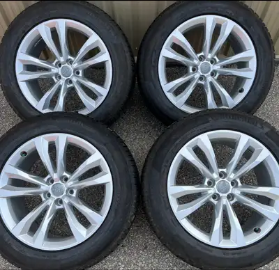 EXCELLENT CONDITION 4 x 255/55/19 CONTINENTAL WINTER TIRES AND OEM AUDI SPORTS RIMS MADE IN GERMANY...