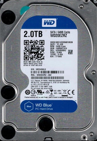 WD Blue WD20EZRZ 2TB, 3.5", SATA 6GB/s, 5400rpm, 64MB hard disk
