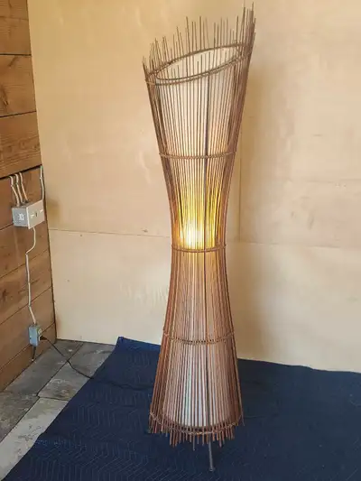 VERY MODERN BAMBOO STYLE FLOOR LAMP, View more