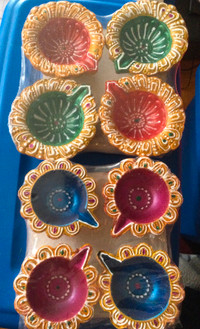 Diya terracotta tea light candle holders