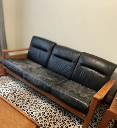 Vintage Solid Teak Sofa Set (3), View more