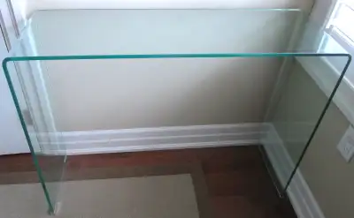 SLEEK, MODERN, TALL & NARROW GLASS CONSOLE TABLE, View more