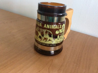 Vintage antique brown glass Canadian souvenir mug