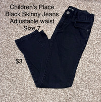 Boy Black Skinny Jeans with adjustable waist. $3 