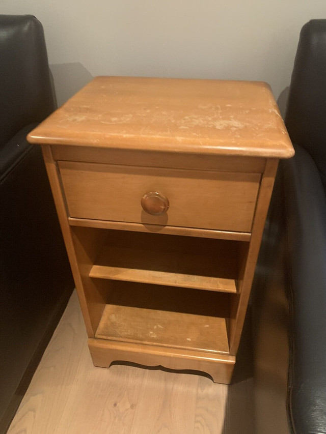 Solid Pine Night table with drawer in Other Tables in City of Toronto - Image 2