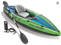Inflatable Kayak INTEX Challenger + safety kit + safety jacket