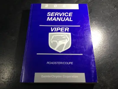 2002 Dodge Viper Service Manual OEM Part Number: 8127002030 Written for Dodge dealership mechanics,...