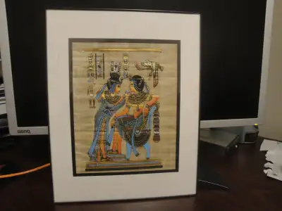 EGYPTIAN ART ON CANVAS - PROFESSIONALLY FRAMED, View more