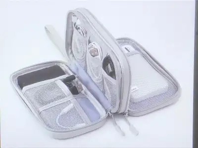 New zipper pouch organizer for cables & electronic accessories , View more