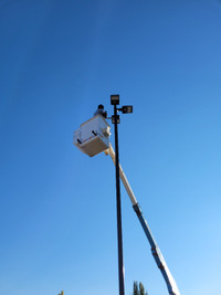 LIGHT POSTS WITH FIXTURE - SECURITY SYSTEM - CAMERA