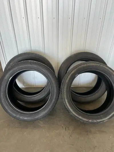 Set of 4 Bridgestone Alenza as 02 tires. 2 have 7/32” and 2 have 6/32” tread. No patches or plugs. T...