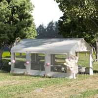 20' x 10' Party Tent Canopy, Gazebo Tent with 6 Removable Side W