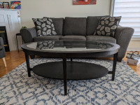 IKEA MALMSTA Oval Coffee Table (Black)